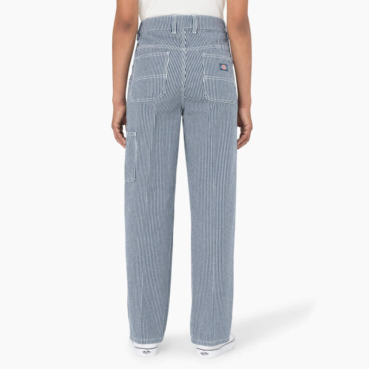 Women's Regular Fit Hickory Stripe Pants - Airforce Blue (AF) image number 2