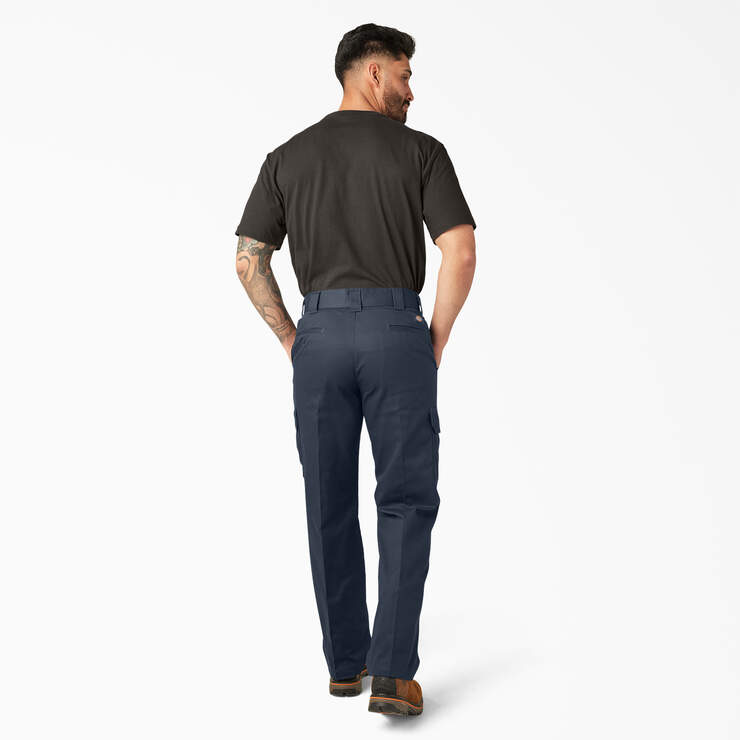 Relaxed Fit Cargo Work Pants - Dark Navy (DN) image number 5
