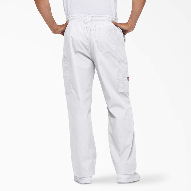 Men's EDS Signature Scrub Pants - White (DWH) image number 2