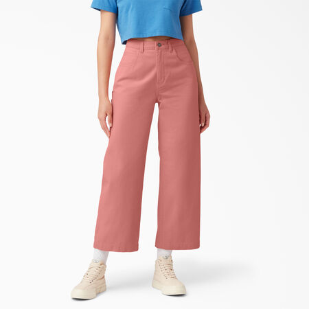 Women&#39;s Stonewashed Cropped Carpenter Pants - Stonewashed Rosette &#40;S2R&#41;