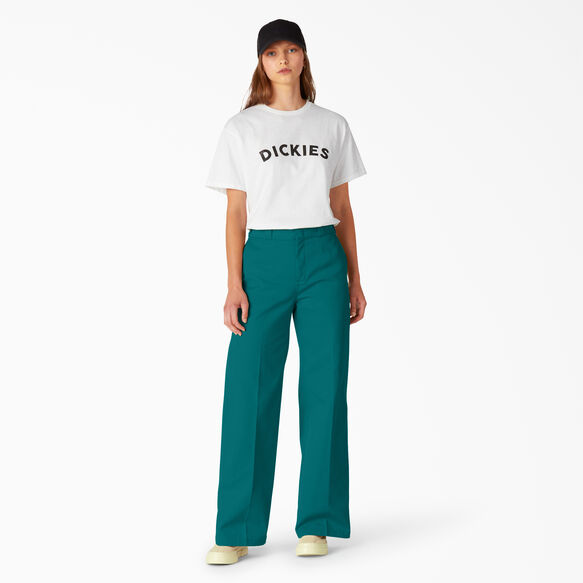 Women&#39;s Stonewashed Wide Leg Work Pants - Deep Lake &#40;DL2&#41;