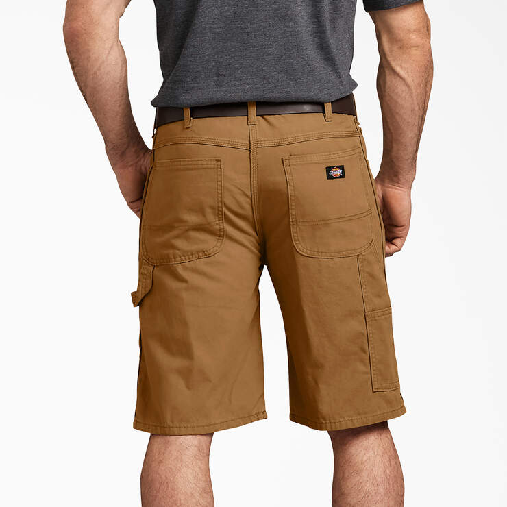 Relaxed Fit Duck Carpenter Shorts, 11" - Rinsed Brown Duck (RBD) image number 5