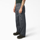 Loose Fit Double Knee Work Pants - Charcoal Gray &#40;CH&#41;