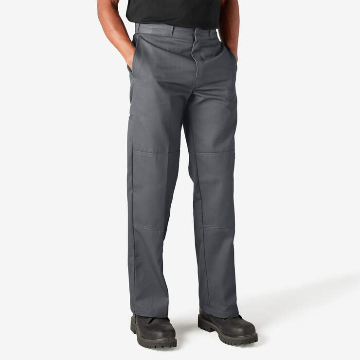 Loose Fit Double Knee Work Pants - Charcoal Gray (CH) image number 3