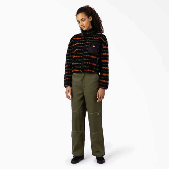 Women&#39;s Falkville Fleece Jacket - Black/Military Green &#40;BMN&#41;