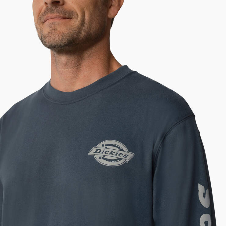 Long Sleeve Heavyweight Logo T-Shirt - Airforce Blue (AF) image number 5