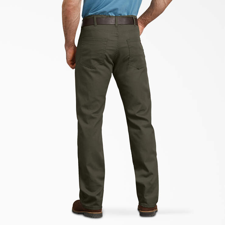 Regular Fit Duck Pants - Stonewashed Moss Green (SMS) image number 2