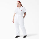 Women&#39;s Plus FLEX Cooling Temp-iQ&reg; Short Sleeve Coveralls - White &#40;WH&#41;