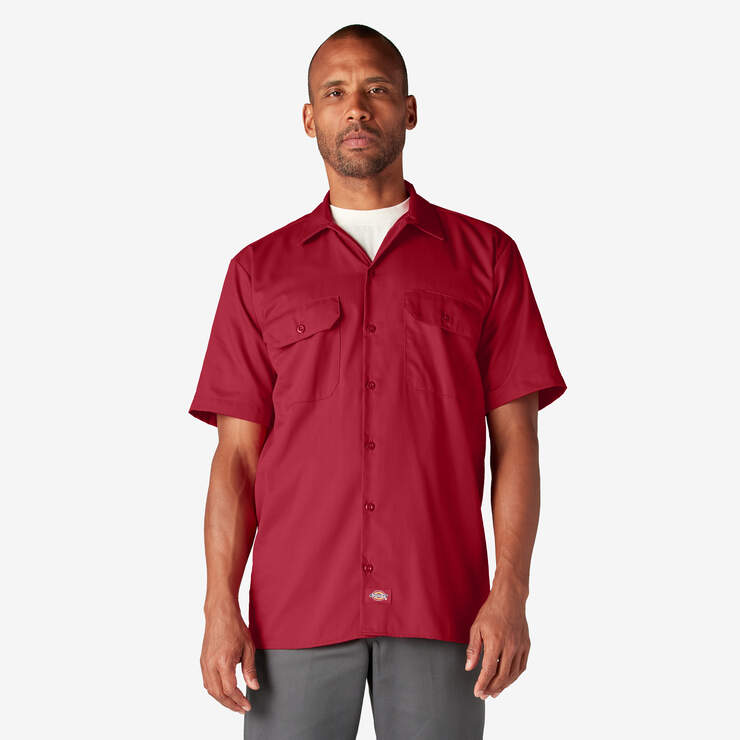 Short Sleeve Work Shirt - English Red (ER) image number 1