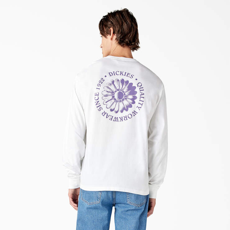 Garden Plain Graphic Long Sleeve T-Shirt - White (WH) image number 1