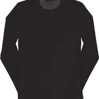 Men's Performance Long Sleeve Crew Neck Scrub T-Shirt - Black (BLK)
