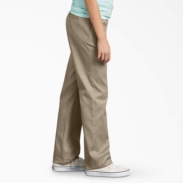 Girls' Slim Fit Pants, 4-20 - Desert Sand (DS) image number 3