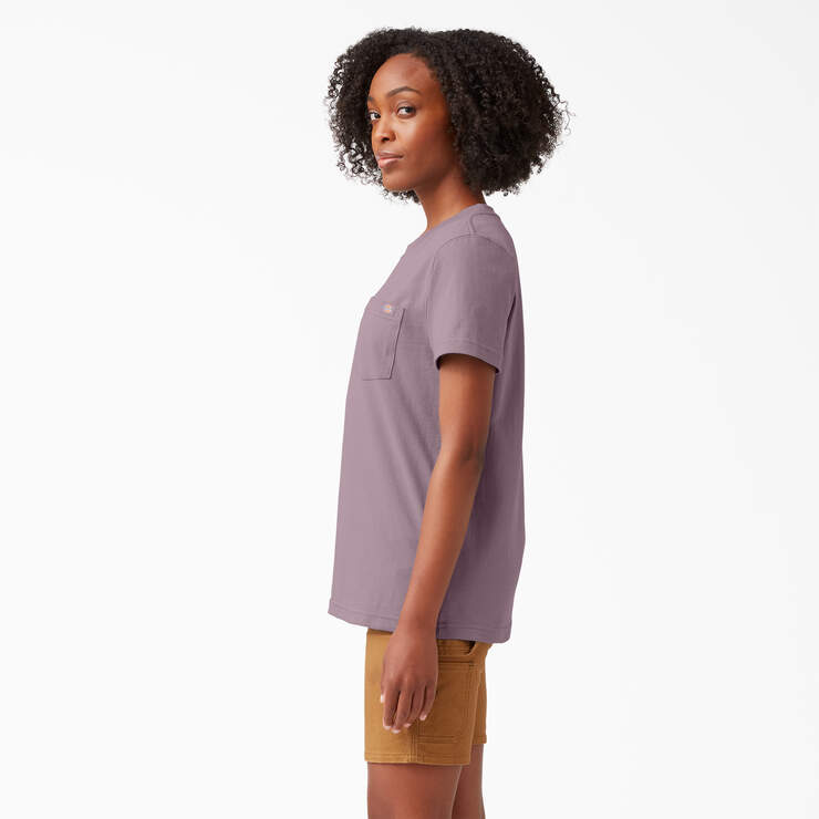 Women's Heavyweight Short Sleeve Pocket T-Shirt - Lilac (LC) image number 3