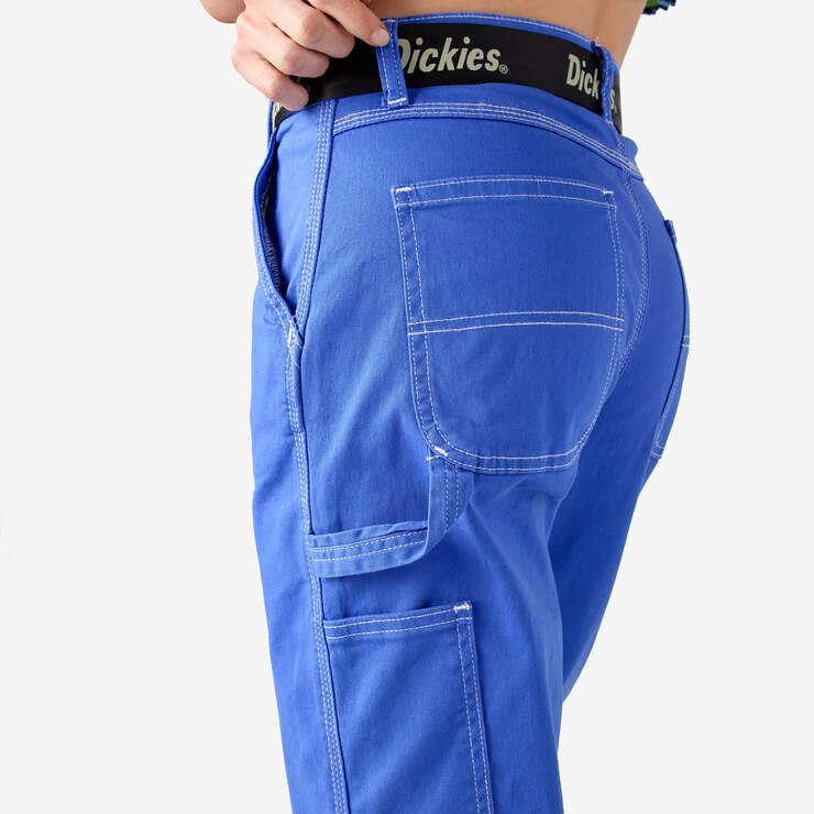 Women's Relaxed Fit Carpenter Pants - Satin Sky (SK2) image number 8