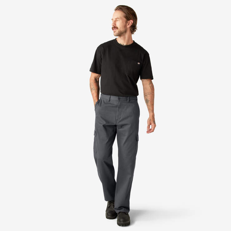 Loose Fit Cargo Pants - Rinsed Charcoal Gray (RCH) image number 5