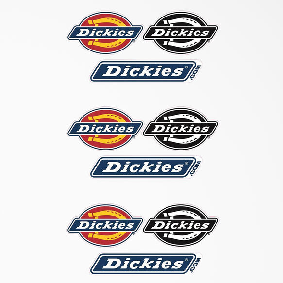 Dickies Exclusive Logo Stickers, 5-Pack of 3 - ASSORTED COLORS (QA)