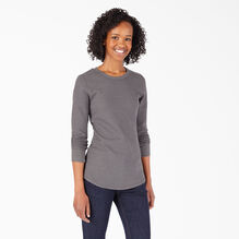 Women&rsquo;s Long Sleeve Crew Neck Thermal Shirt - Graphite Gray &#40;GAD&#41;
