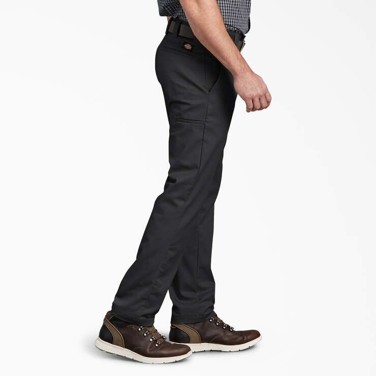 Slim Fit Tapered Leg Multi-Use Pocket Work Pants - Black (BK) image number 3