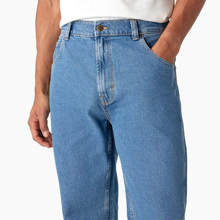 Houston Relaxed Fit Jeans - Chambray Light Blue (CLB) image number 5