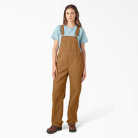 Women's Relaxed Fit Bib Overalls - Rinsed Brown Duck (RBD)