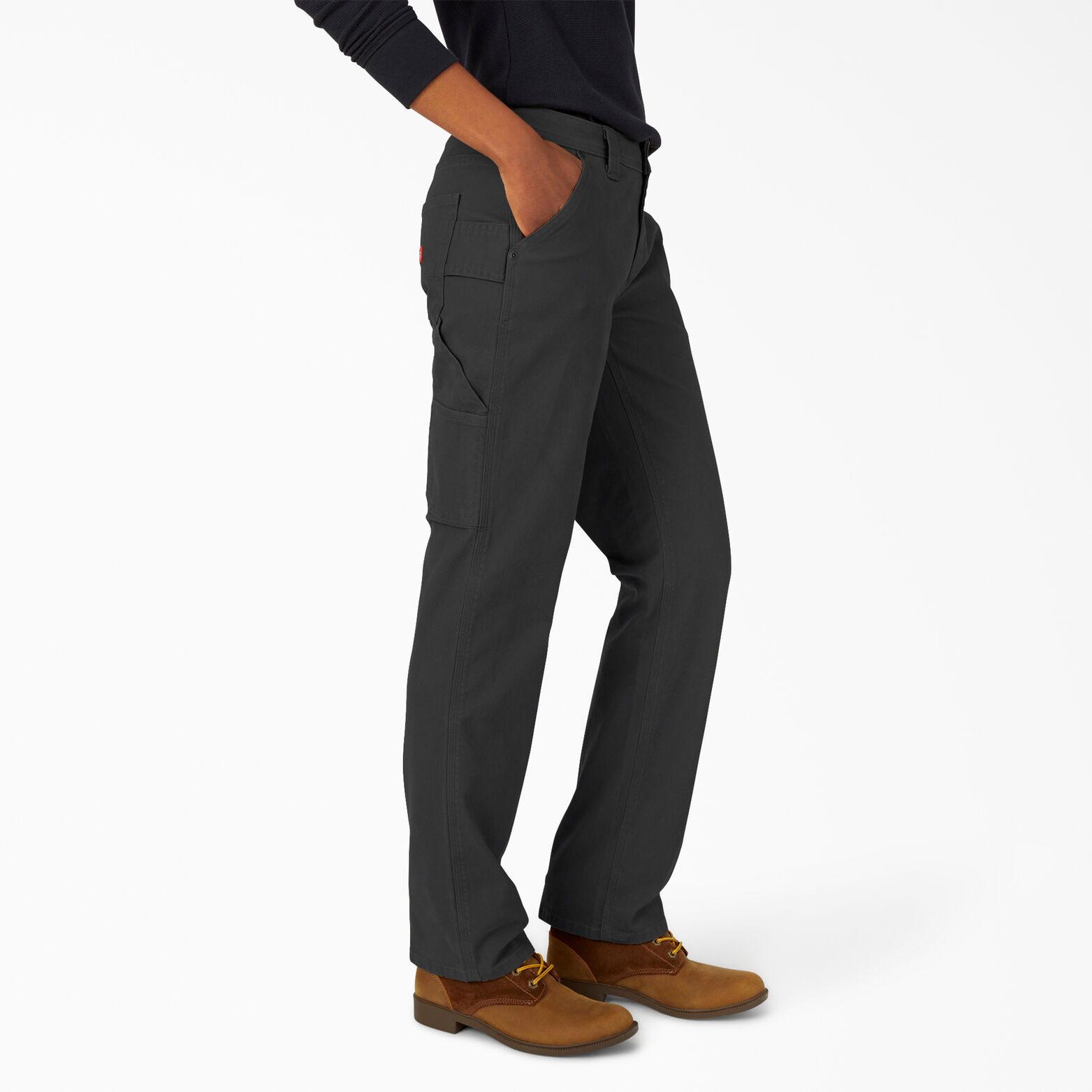 Women’s Carpenter Duck Pants - Dickies US, Rinsed Black