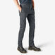 FLEX Skinny Fit Straight Leg Double Knee Work Pants - Charcoal Gray &#40;CH&#41;