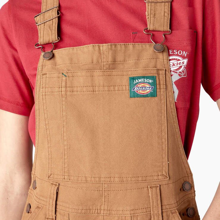 Dickies x Jameson Women's Utility Double Knee Overalls - Rinsed Brown Duck (RBD) image number 5