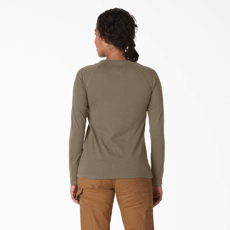 Women's Cooling Long Sleeve Pocket T-Shirt - Military Green Heather (MLD) image number 2