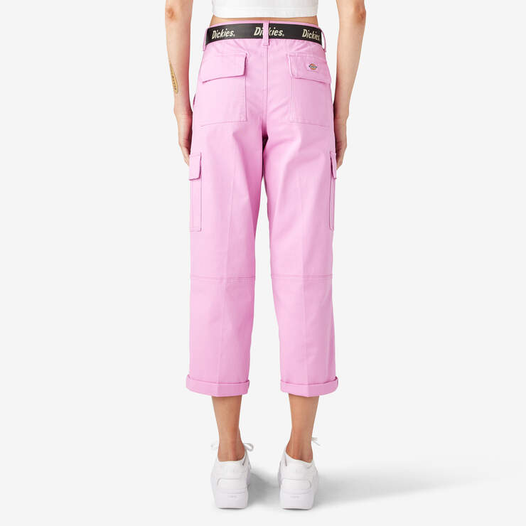Women's Relaxed Fit Cropped Cargo Pants - Wild Rose (WR2) image number 2