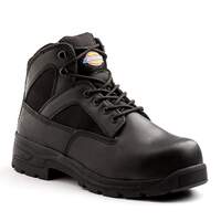 Men's Buffer Industrial Black Steel Toe Work Boots - Black (BLK)