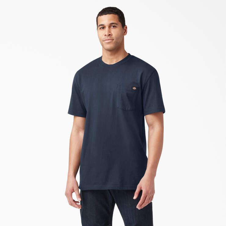 Heavyweight Short Sleeve Pocket T-Shirt - Dark Navy (DN) image number 1