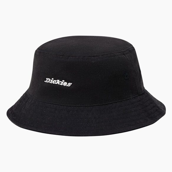 Script Logo Canvas Bucket Hat - Black &#40;BK&#41;