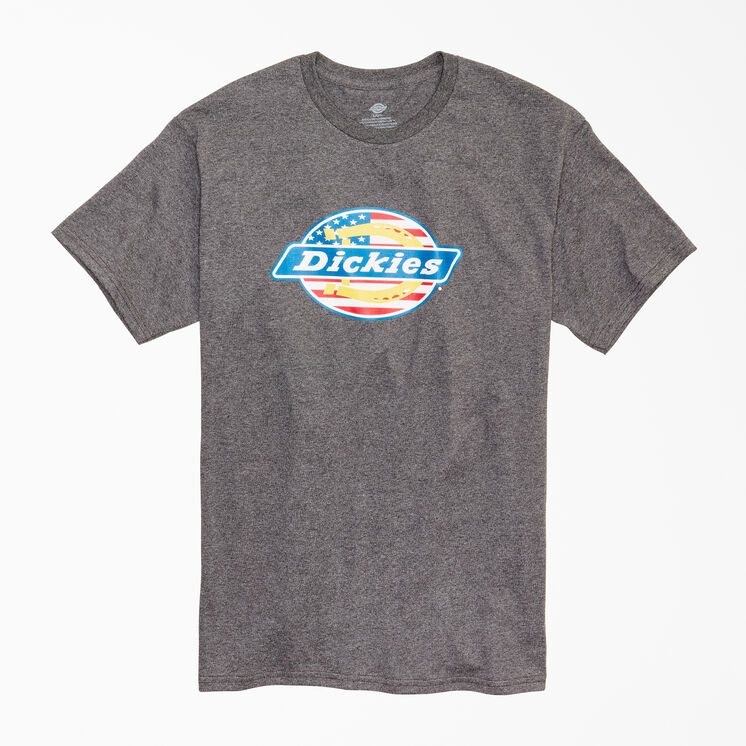Ox Collar Flag Graphic T-Shirt - Gray Heather (GYH)