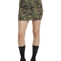 Dickies Girl Juniors' Camo Cargo Skirt - Olive Green (OLI)