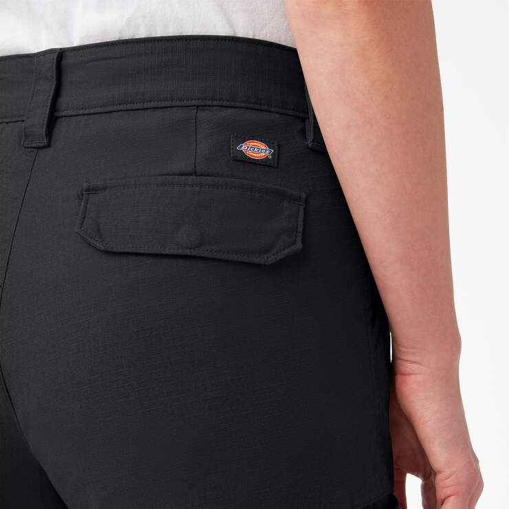 Women's Ripstop Cargo Shorts, 9" - Black (BKX) image number 5