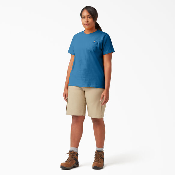 Women&#39;s Plus Short Sleeve Heavyweight T-Shirt - Vallarta Blue &#40;V2B&#41;