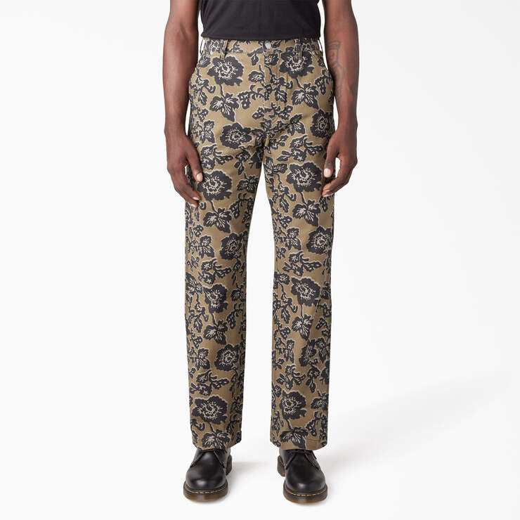 Dickies Premium Collection Utility Pants - Desert Rose Green Floral (NFN) image number 1