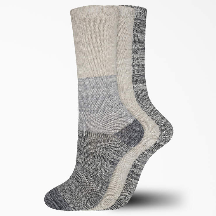 Women's Soft Marl Crew Socks, Size 6-9, 3-Pack - Graphite Gray (GG) image number 1