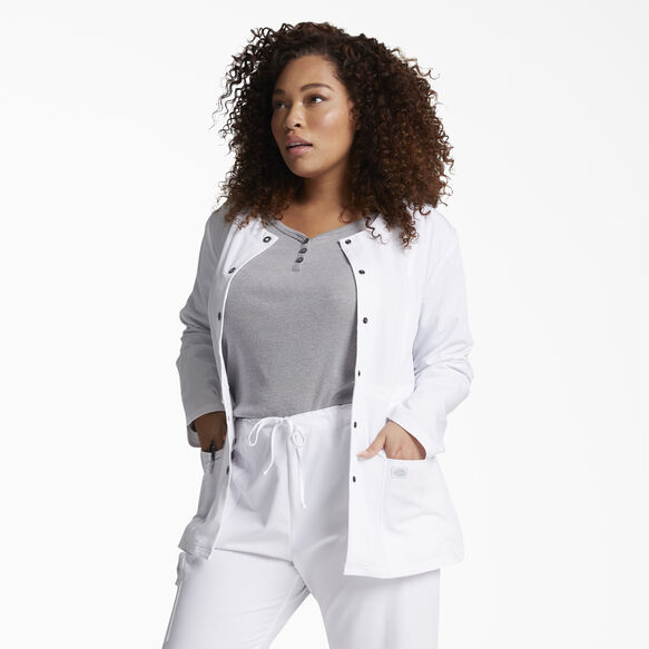 Women&#39;s Xtreme Stretch Snap Front Scrub Jacket - White &#40;DWH&#41;