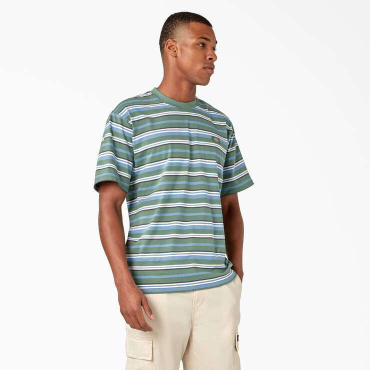 Glade Spring Striped T-Shirt - Coronet Blue Stripe (HYR) image number 4