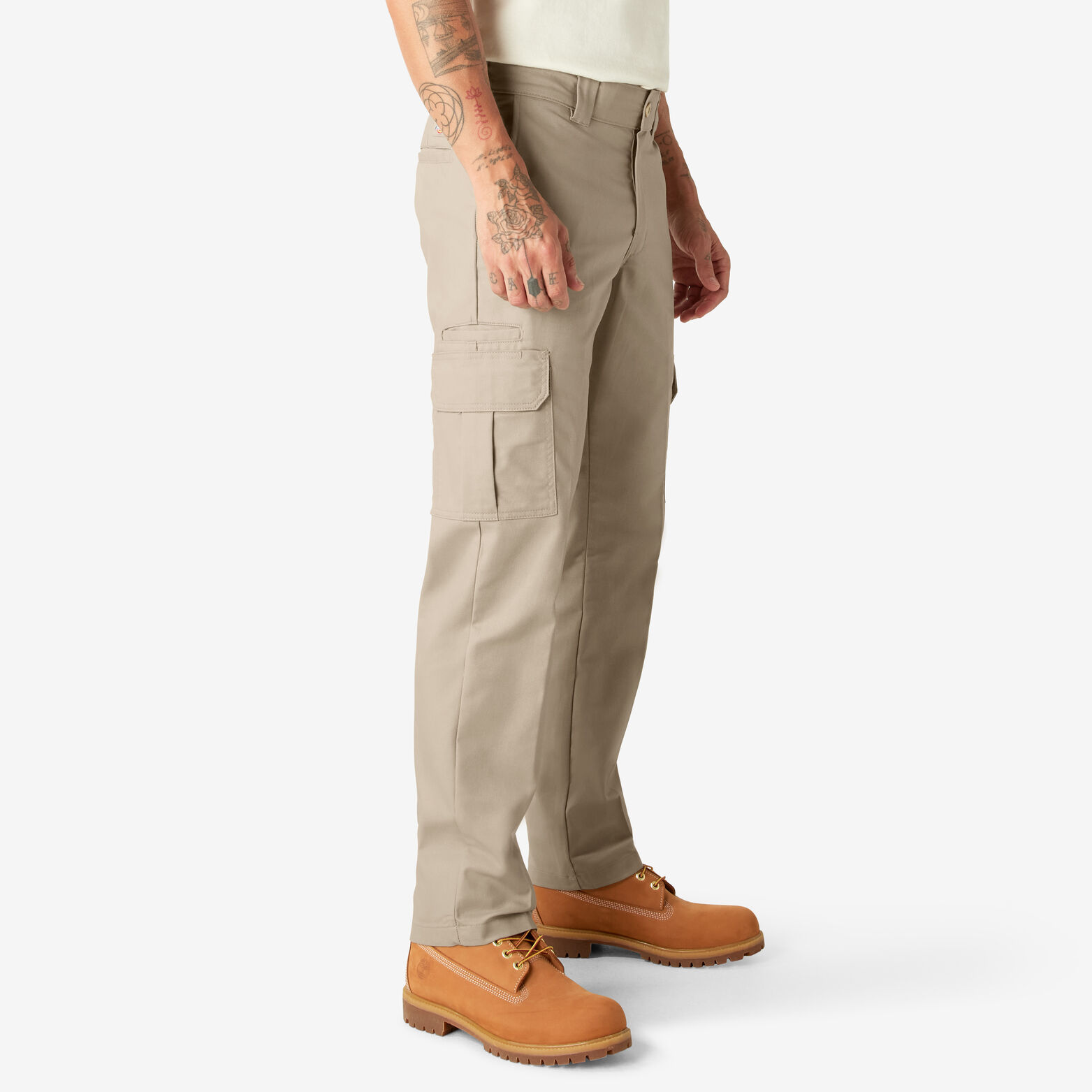 Flex Slim Fit Straight Leg Cargo Pants , Desert Khaki | Mens Pants ...