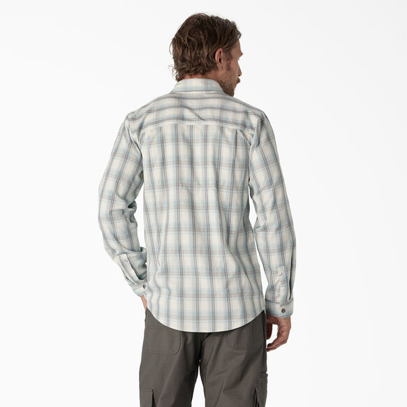 Cooling Long Sleeve Work Shirt - Clear Blue/Smoke Plaid &#40;B1H&#41;