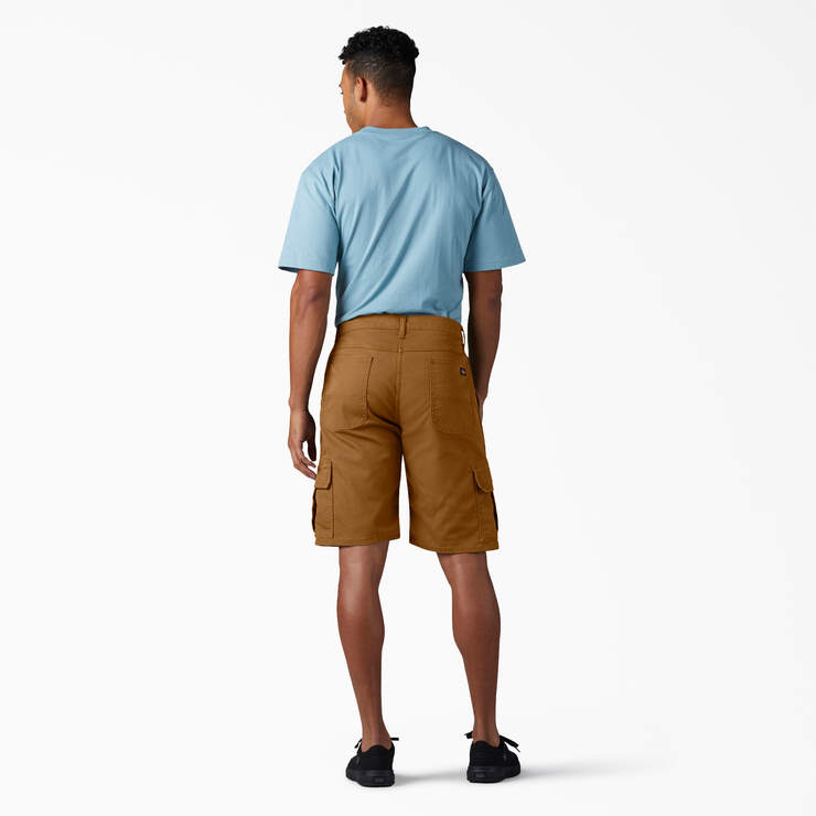 FLEX Relaxed Fit Duck Cargo Shorts, 11" - Stonewashed Brown Duck (SBD) image number 5