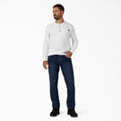 Heavyweight Long Sleeve Henley T-Shirt - White &#40;WH&#41;