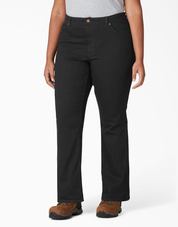 Women&#39;s Plus Perfect Shape Denim Bootcut Jeans - Rinsed Black &#40;RBK&#41;