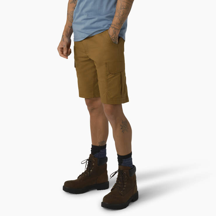 FLEX Cooling Regular Fit Cargo Shorts, 11" - Brown Duck (BD) image number 3