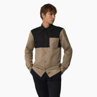 Dickies 1922 Color Blocked Long Sleeve Shirt - Black/Maple (BKMA)