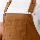 Women&#39;s Plus Relaxed Fit Straight Leg Bib Overalls - Rinsed Brown Duck &#40;RBD&#41;