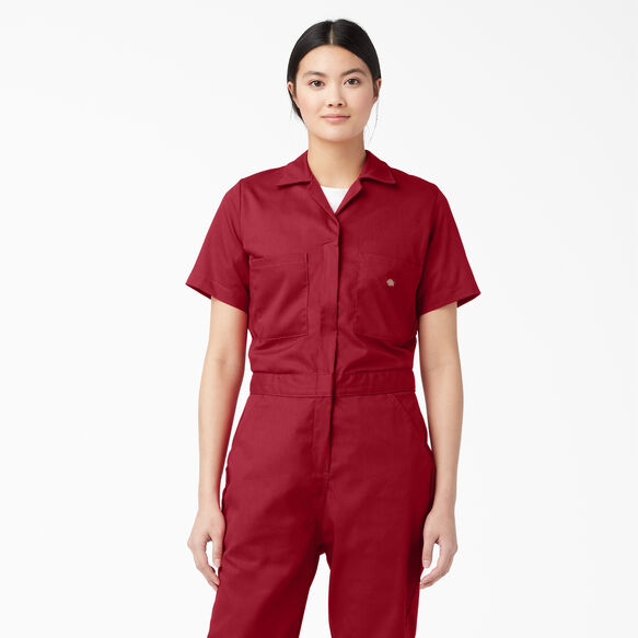 Women&#39;s Cooling Short Sleeve Coveralls - English Red &#40;ER&#41;