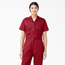 Women&#39;s Cooling Short Sleeve Coveralls - English Red &#40;ER&#41;